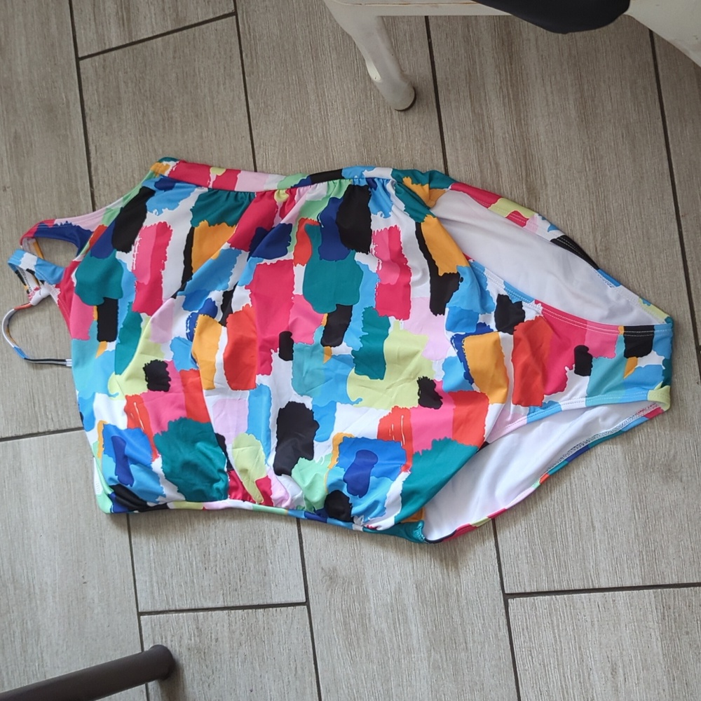 Holipick Colorful Abstract Swimsuit XL